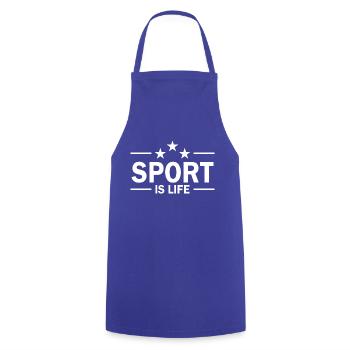 Basketball - Kochschürze - Royalblau - Vorne - AI Model Male 185 dark (185cm)