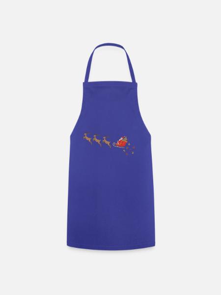 Weihnachtsman Schlitten Rudolph Rentier Geschenke - Kochschürze - Royalblau