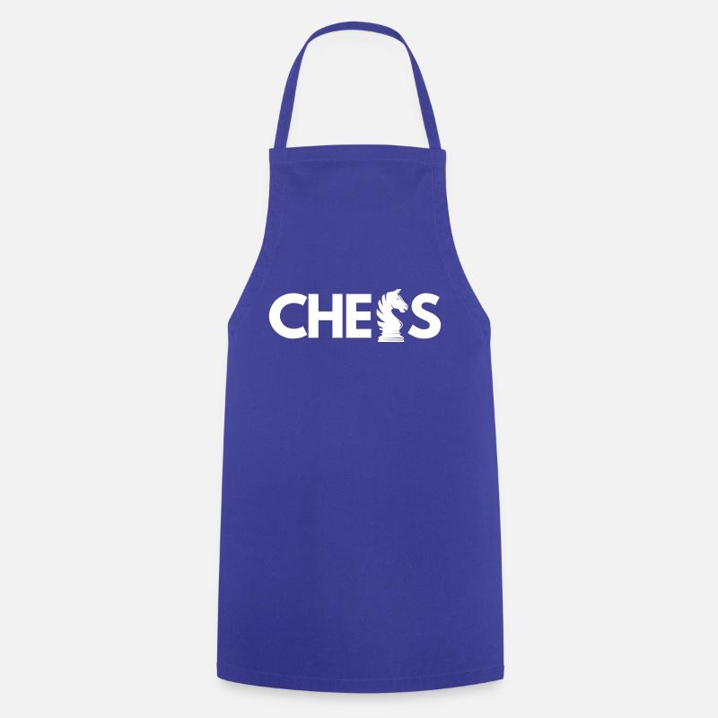 Échecs - Tablier de cuisine - bleu royal