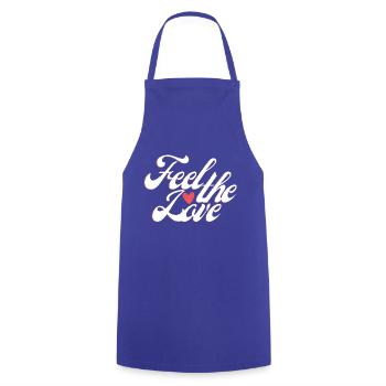 Feel the love - Kochschürze - Royalblau - Vorne - AI Model Male 185 dark (185cm)