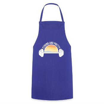 Forte Et Assez Drôle Gym Fitness Dire - Tablier de cuisine - bleu royal - Devant - AI Model Male 185 dark (185cm)