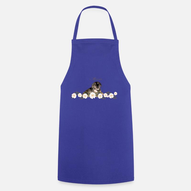 Soft Cinnamon Paws Brunette Pet - Cooking Apron - royal blue
