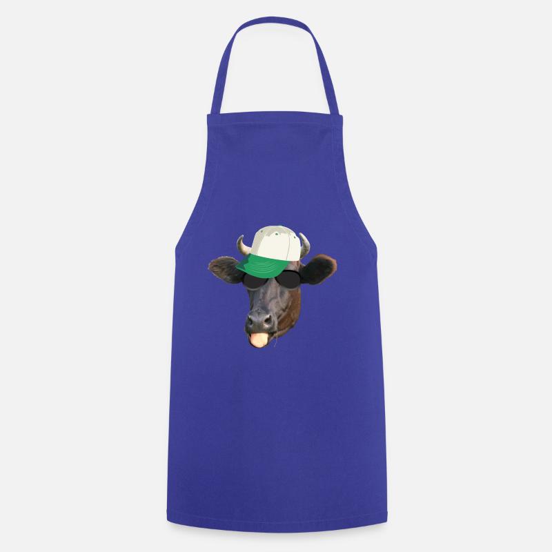 cool cow - Cooking Apron - royal blue
