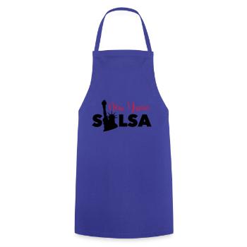 Salsa New York - Chemise Danse Salsa New York Style - Tablier de cuisine - bleu royal - Devant - AI Model Male 185 dark (185cm)