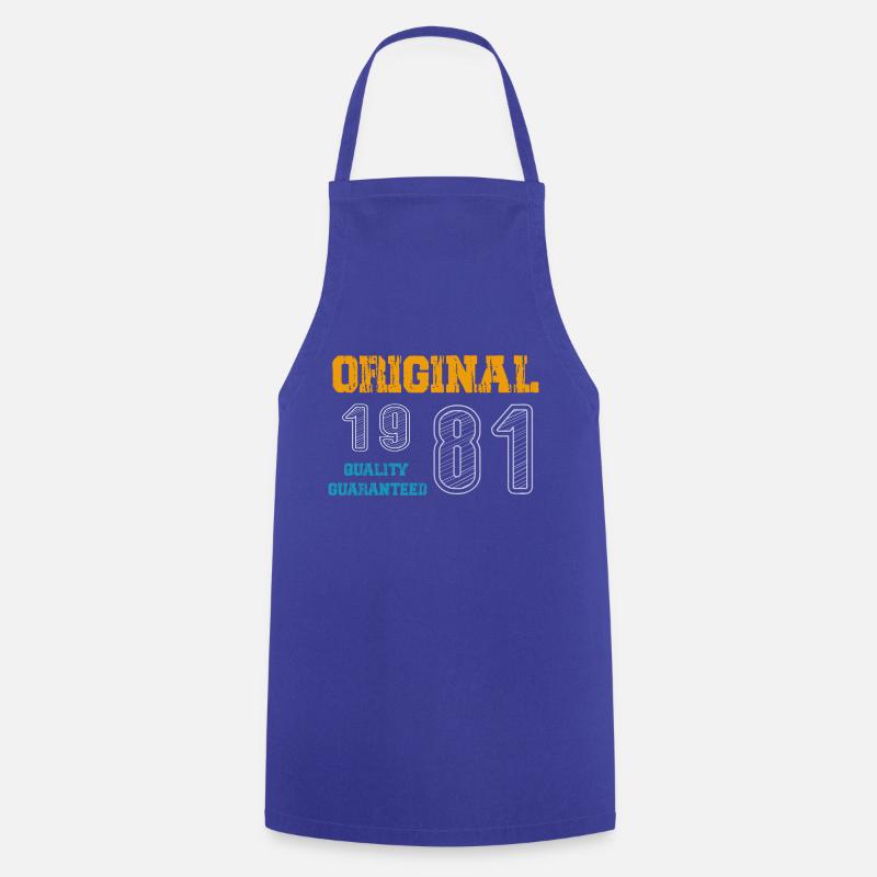 Original 1981 Quality Guaranteed - Tablier de cuisine - bleu royal