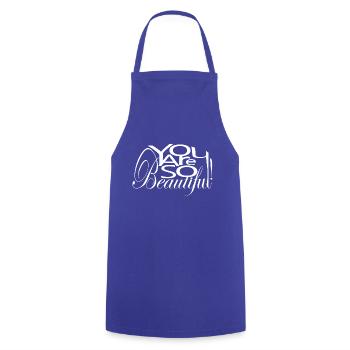 You are So Beautiful - Tablier de cuisine - bleu royal - Devant - AI Model Male 185 dark (185cm)