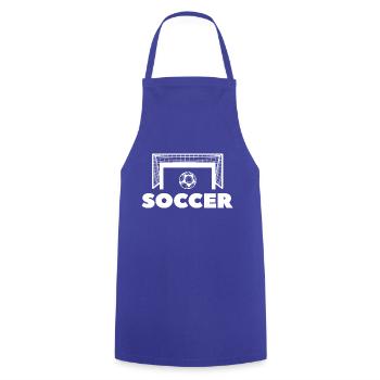 Fußball Soccer - Kochschürze - Royalblau - Vorne - AI Model Male 185 dark (185cm)