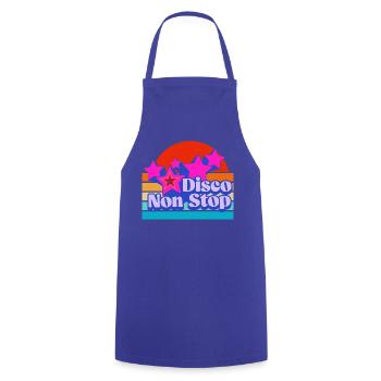 Non-stop disco! fresh and french touch music! - Cooking Apron - royal blue - Front - AI Model Male 185 dark (185cm)
