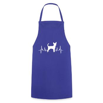 Hund Dog - Kochschürze - Royalblau - Vorne - AI Model Male 185 dark (185cm)