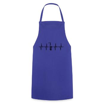 J’adore jouer du saxophone Heartbeat - Music Design - Tablier de cuisine - bleu royal - Devant - AI Model Male 185 dark (185cm)