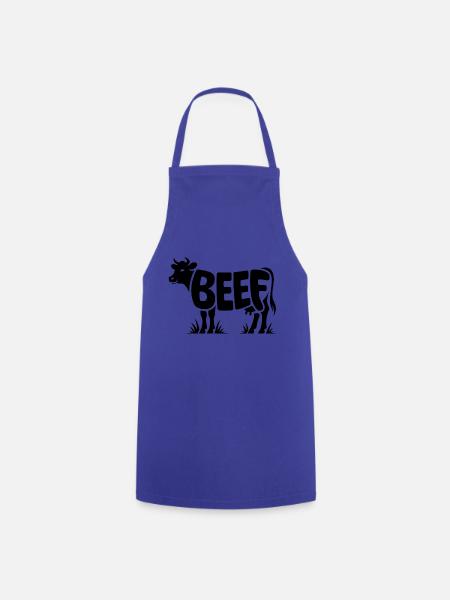 RINDFLEISCH - Cool Meat Logo - Kochschürze - Royalblau