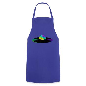 Disco Saturn - Cooking Apron - royal blue - Front - AI Model Male 185 dark (185cm)