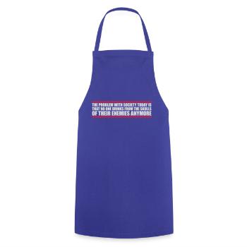 drinks from enemies skulls - Cooking Apron - royal blue - Front - AI Model Male 185 dark (185cm)