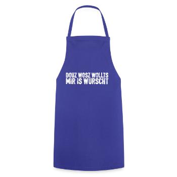 Bayer douz wosz wollts - Kochschürze - Royalblau - Vorne - AI Model Male 185 dark (185cm)