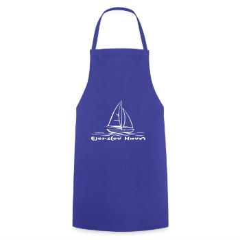 Ejerslev Havn Voilier - Tablier de cuisine - bleu royal - Devant - AI Model Male 185 dark (185cm)