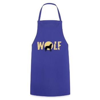 wolf_092011_c_2c - Cooking Apron - royal blue - Front - AI Model Male 185 dark (185cm)
