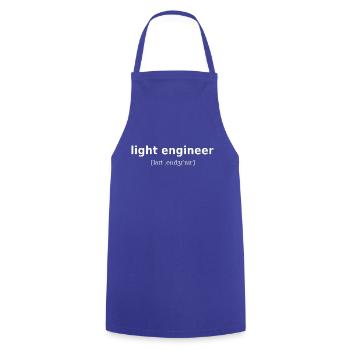 light engineer - Kochschürze - Royalblau - Vorne - AI Model Male 185 dark (185cm)