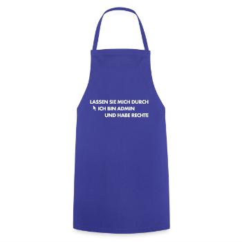 Fun Shirt - Let Me Be By I'm Admin - Cooking Apron - royal blue - Front - AI Model Male 185 dark (185cm)