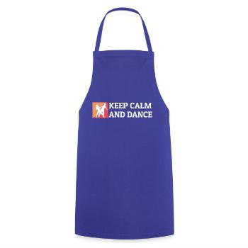 Dancing Dance Music - Kochschürze - Royalblau - Vorne - AI Model Male 185 dark (185cm)