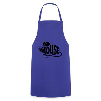 Souris - Logo d’oiseau cool - Tablier de cuisine - bleu royal - Devant - AI Model Male 185 dark (185cm)