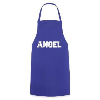 Angel Engel Amis Bff Friend - Tablier de cuisine - bleu royal - Devant - AI Model Male 185 dark (185cm)
