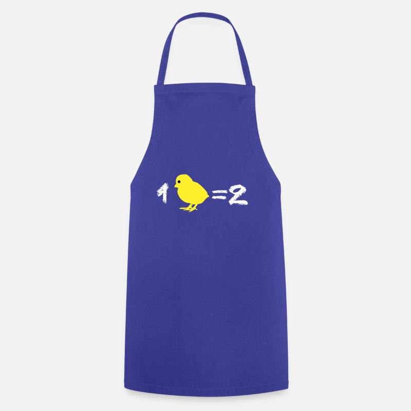 1 poussin = 2 - Tablier de cuisine - bleu royal