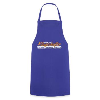 Klugscheißer Besserwisser Klugscheisser Geschenk - Kochschürze - Royalblau - Vorne - AI Model Male 185 dark (185cm)