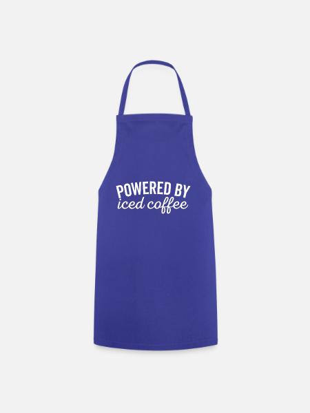 Angetrieben von Eiskaffee - Kochschürze - Royalblau