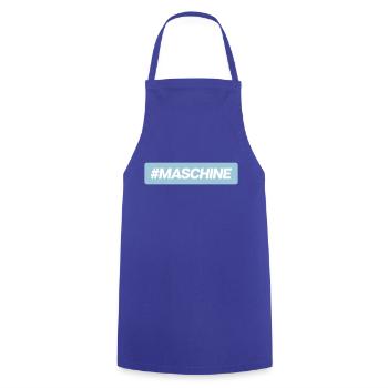 #Maschine - Kochschürze - Royalblau - Vorne - AI Model Male 185 dark (185cm)