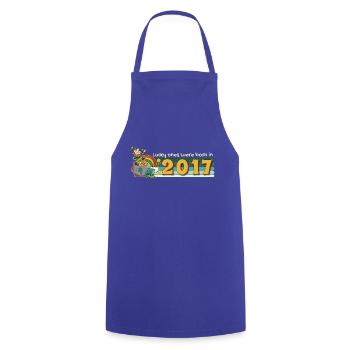 Les chanceux sont nés en 2017 à St. Patrick’s - Tablier de cuisine - bleu royal - Devant - AI Model Male 185 dark (185cm)