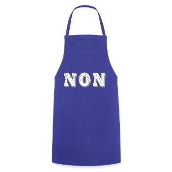 NEIN - Kochschürze - Royalblau - Vorne - AI Model Male 185 dark (185cm)