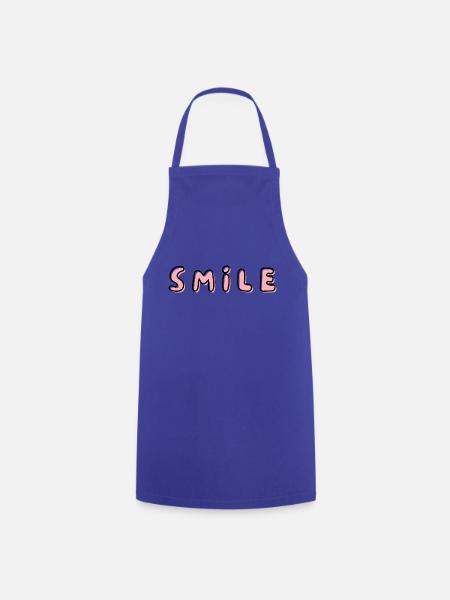 Smile - dein Lächeln zählt - Kochschürze - Royalblau