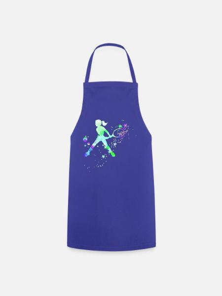 tennis,rückhand,tennisspielerin,Mädchen,kind - Kochschürze - Royalblau
