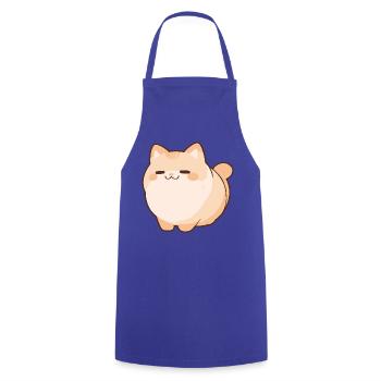 Blobby Cat - Bande dessinée pour animaux de compagnie mignons - Tablier de cuisine - bleu royal - Devant - AI Model Male 185 dark (185cm)