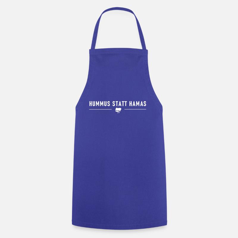 HUMMUS instead of HAMA s - Cooking Apron - royal blue