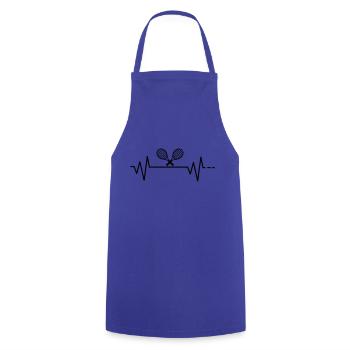 Heartbeat Tennis - Tennis racket, Sport, Game - Cooking Apron - royal blue - Front - AI Model Male 185 dark (185cm)