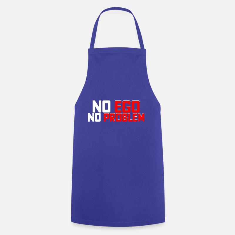 No Ego No Problem - Kochschürze - Royalblau