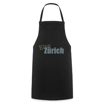 Elite Zürich - Kochschürze - Schwarz - Vorne - AI Model Male 185 dark (185cm)