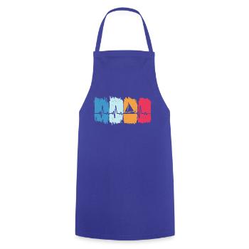 Voile Sailor Retro Heartbeat Voilier - Tablier de cuisine - bleu royal - Devant - AI Model Male 185 dark (185cm)