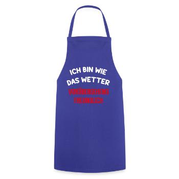 Wetter Spruch lustig Geschenk Sommer Humor - Kochschürze - Royalblau - Vorne - AI Model Male 185 dark (185cm)