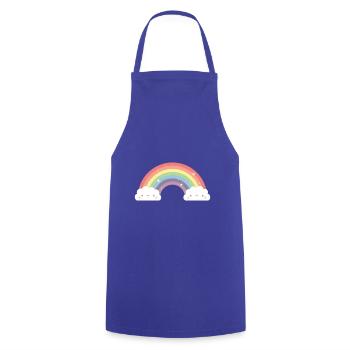 Süße Wolken und Regenbogen - Kochschürze - Royalblau - Vorne - AI Model Male 185 dark (185cm)