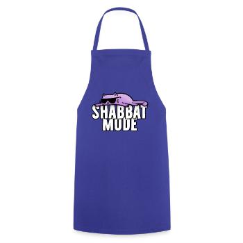 Shabbat Fashion - Loafers Cat - Cooking Apron - royal blue - Front - AI Model Male 185 dark (185cm)