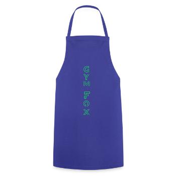 GYM FOX - Motivating Gym and Fitness Designs - Cooking Apron - royal blue - Front - AI Model Male 185 dark (185cm)
