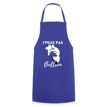 Je peux pas j'ai bullrun tshirt - Tablier de cuisine - bleu royal - Devant - AI Model Male 185 dark (185cm)