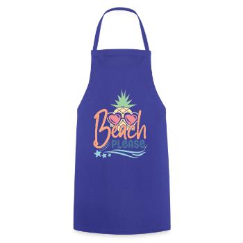 Beach Please - Cooking Apron - royal blue - Front - AI Model Male 185 dark (185cm)