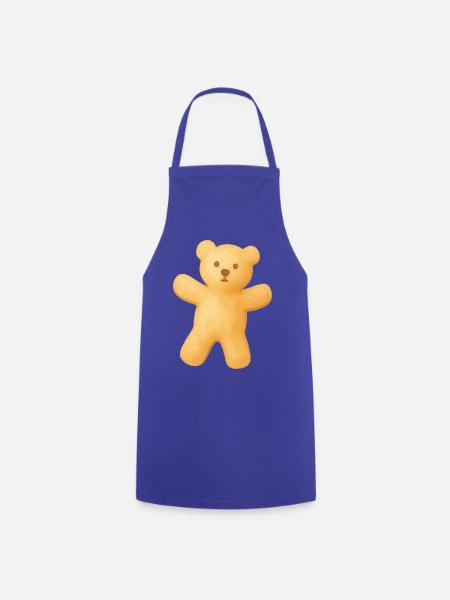 Teddybär-Keks - Kochschürze - Royalblau