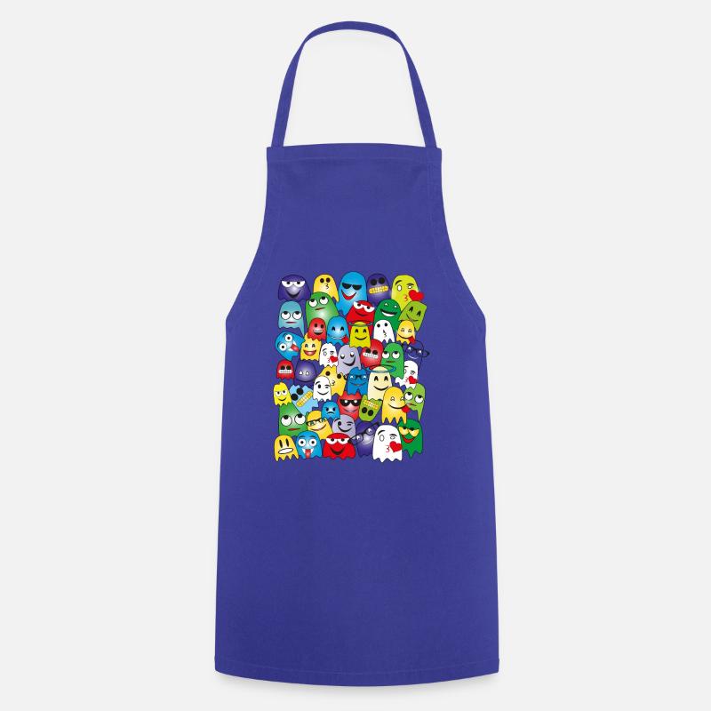 funny ghosts - Cooking Apron - royal blue