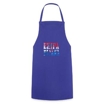 Hrvatska Kroatien Fussball - Kochschürze - Royalblau - Vorne - AI Model Male 185 dark (185cm)
