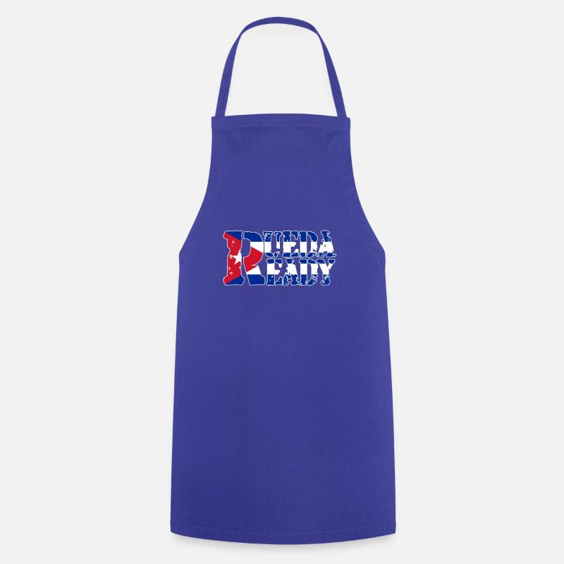 Salsa Rueda de Casino Drapeau Cuba Rueda Ready - Tablier de cuisine - bleu royal