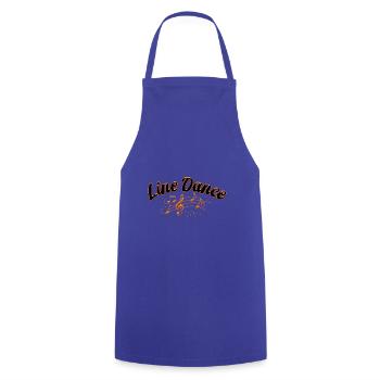 Line Dancing Line Dance Music - Tablier de cuisine - bleu royal - Devant - AI Model Male 185 dark (185cm)